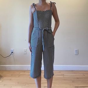 Blue and White Striped Jumpsuit / Romper Size XS